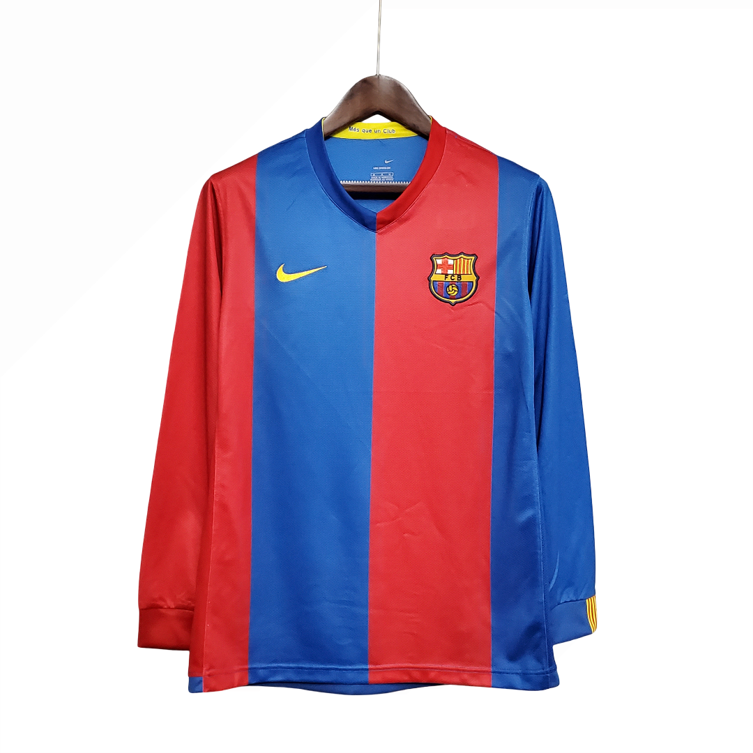 Camiseta Barcelona 06/07 I de Local - Manga Larga Versión Retro