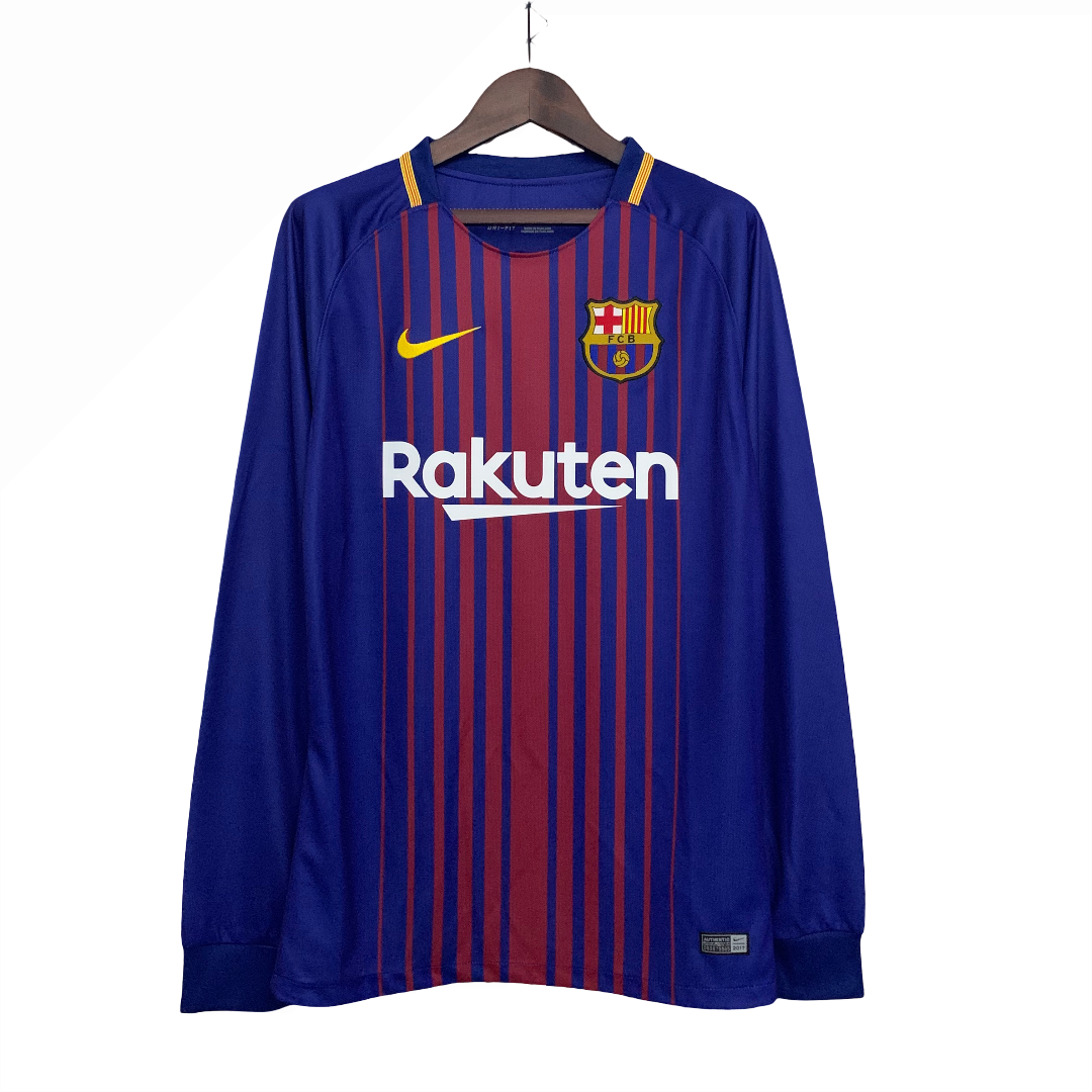 Camiseta Barcelona 17/18 I de Local - Manga Larga Versión Retro