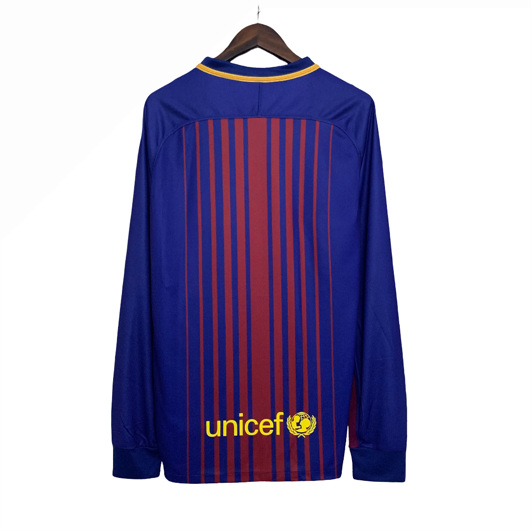Camiseta Barcelona 17/18 I de Local - Manga Larga Versión Retro