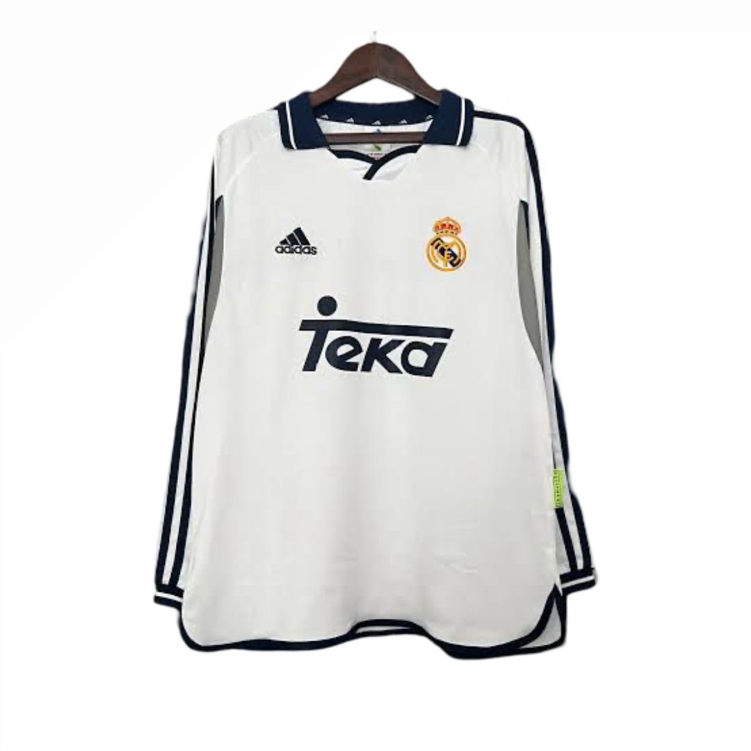 Camiseta Real Madrid 00/01 I de Local Manga Larga - Versión Retro