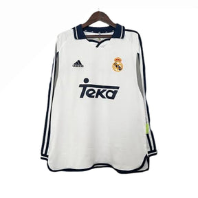 Camiseta Real Madrid 00/01 I de Local Manga Larga - Versión Retro