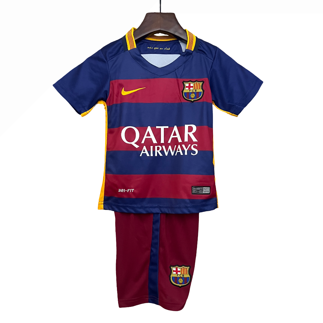 Conjunto Infantil Retrô - Barcelona  15/16 I de Local