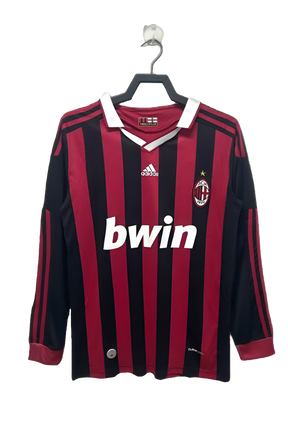 Camiseta AC Milan 09/10 I de Local - Manga Larga Versión Retro