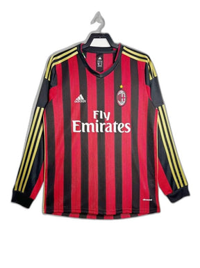 Camiseta AC Milan 13/14 I de Local - Manga Larga Versión Retro
