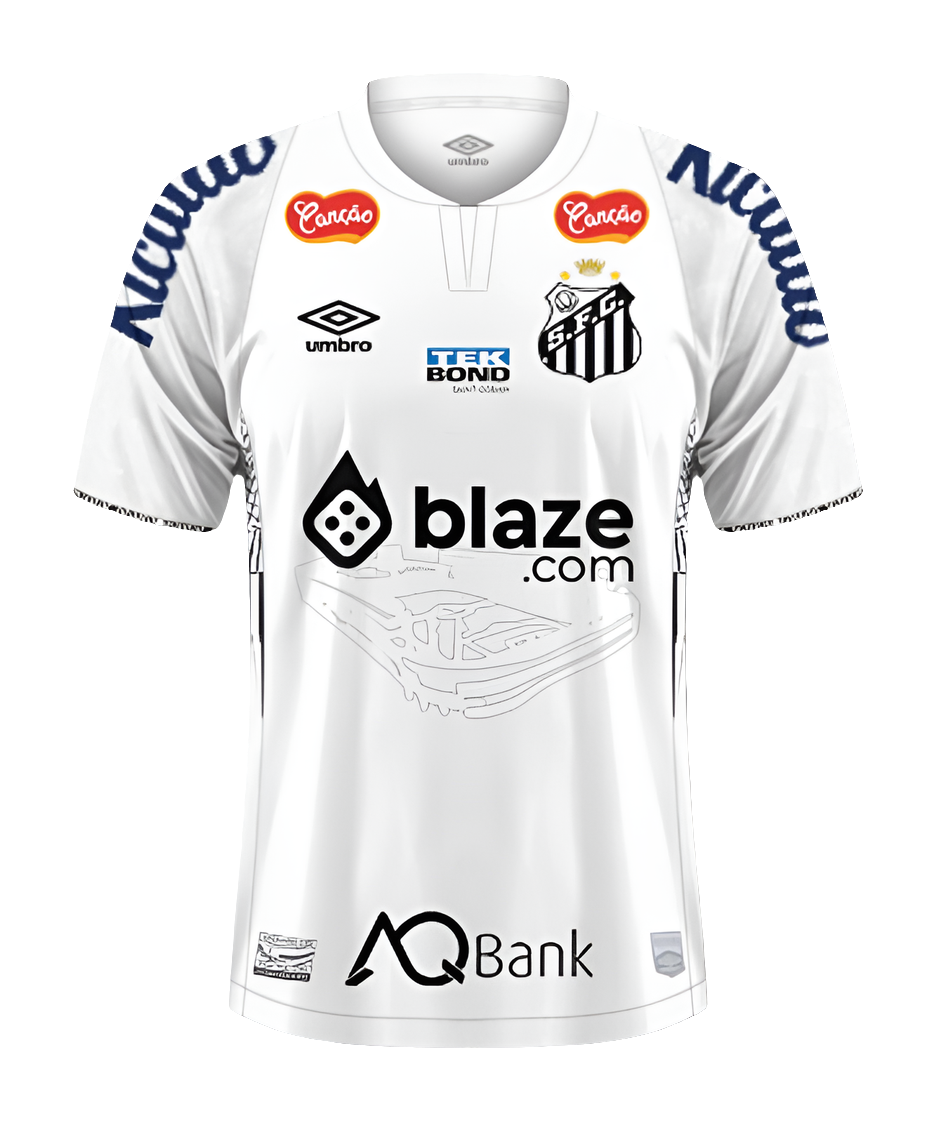 Camiseta Santos 24/25 I de Local - Todos los Patrocinios - Versión Aficionado