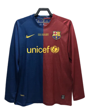 Camiseta Barcelona 08/09 I de Local - Manga Larga Versión Retro