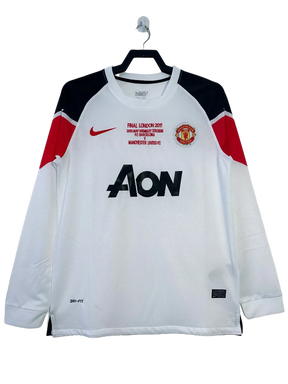 Camiseta Manchester United 10/11 II de Visitante - Manga Larga Versión Retro