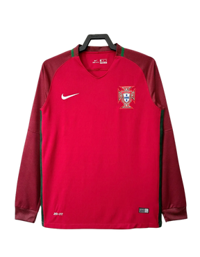 Camiseta Portugal 2016 I de Local - Manga Larga Versión Retro